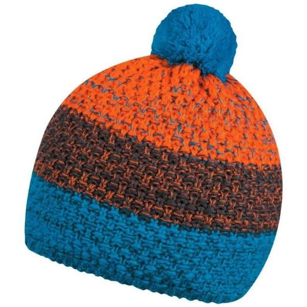 Шапка женская Cofee three rows 3041-18 CO One size оранжевый/бирюзовый фото 