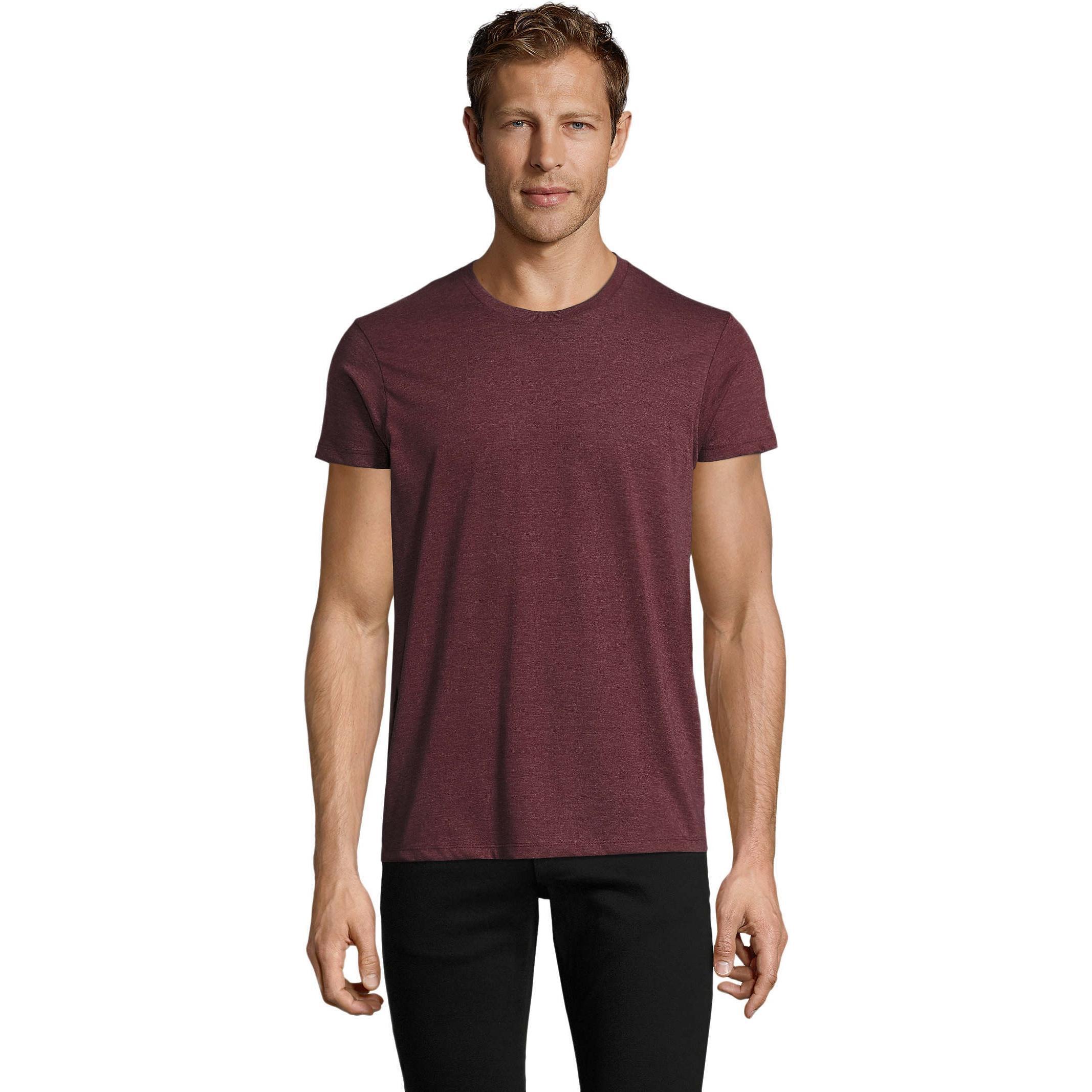 Футболка мужская Sol’s REGENT FIT 00553148 S темно-бордовый меланж фото 1