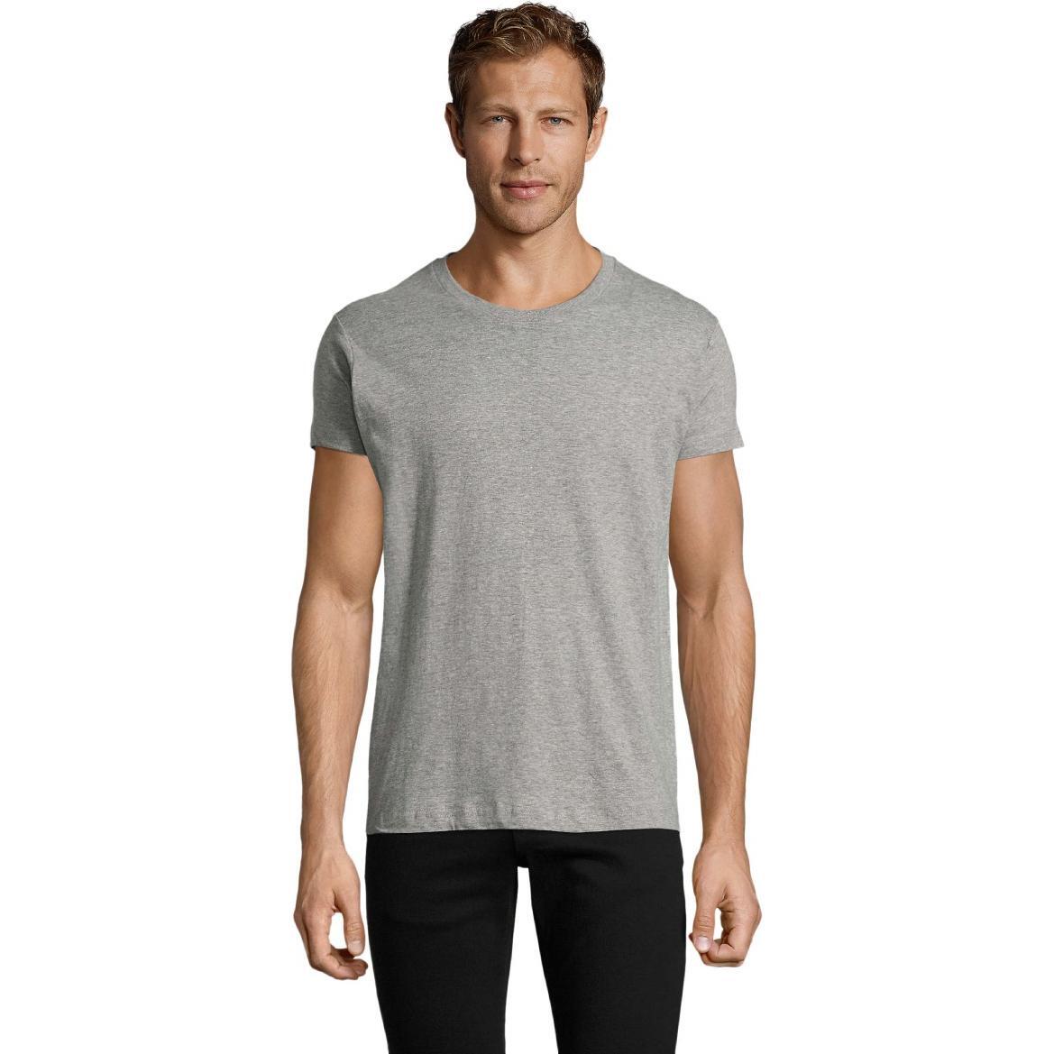 Футболка мужская Sol’s REGENT FIT 00553350 L серый меланж