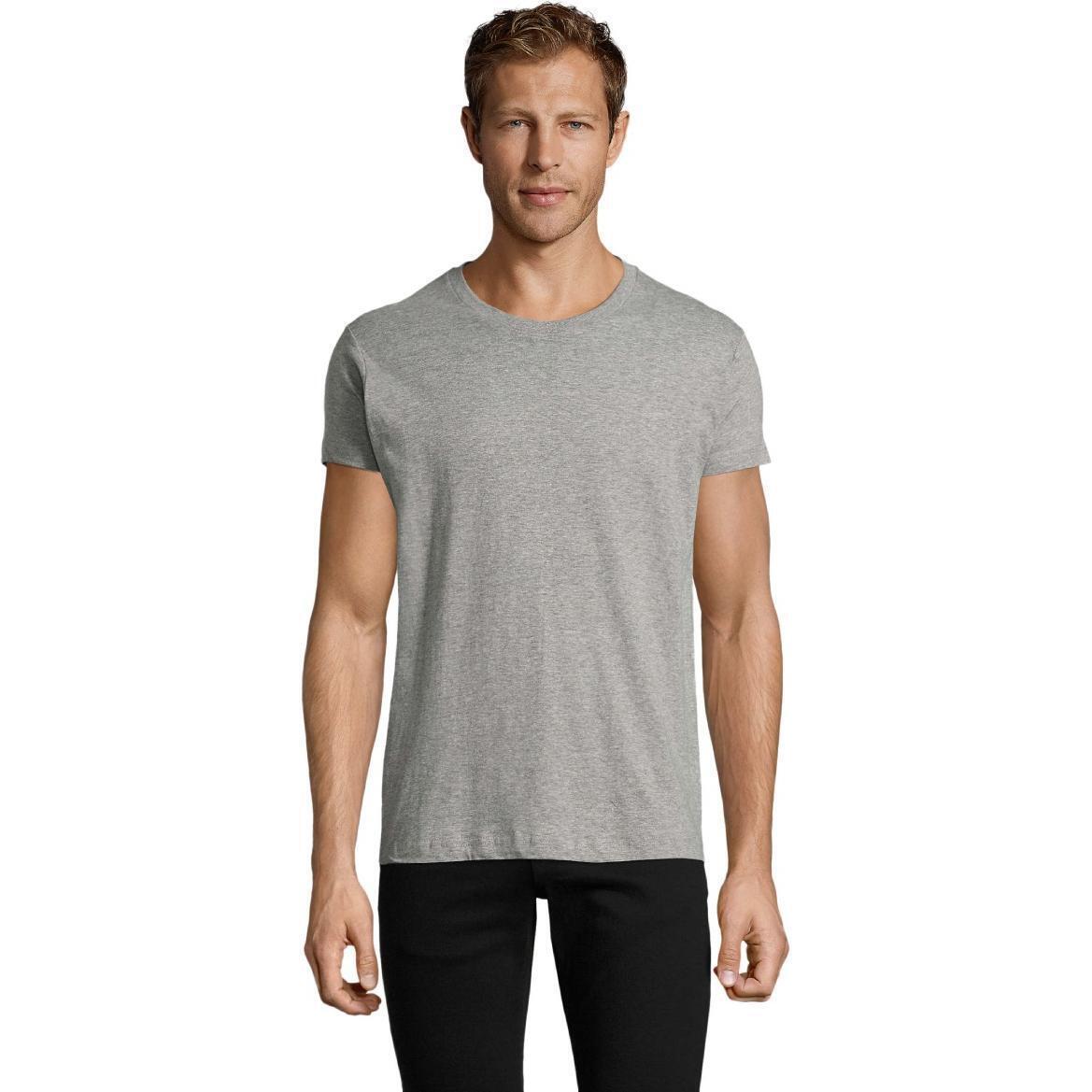 Футболка мужская Sol’s REGENT FIT 00553350 XXL серый меланж
