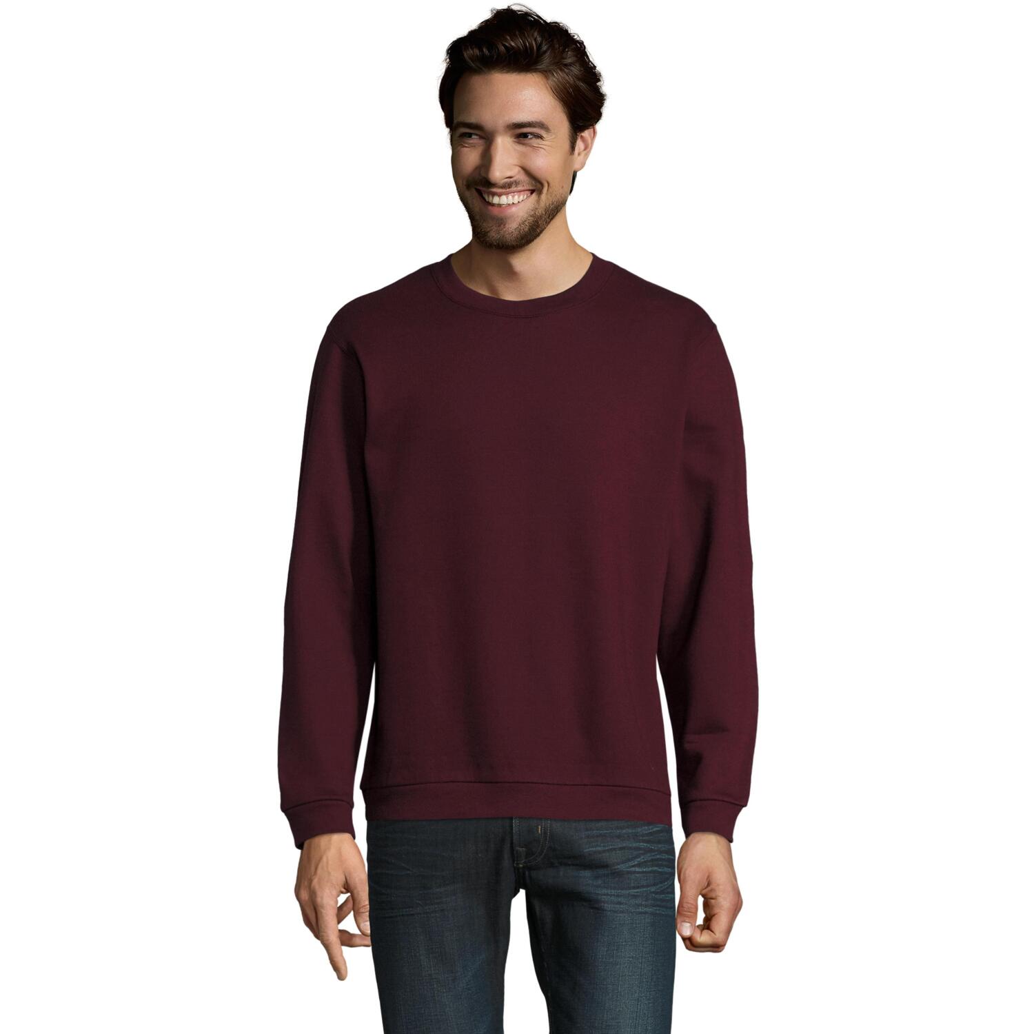 Світшот чоловічий Sol’s SPIDER 01168167 L темно-бордовий