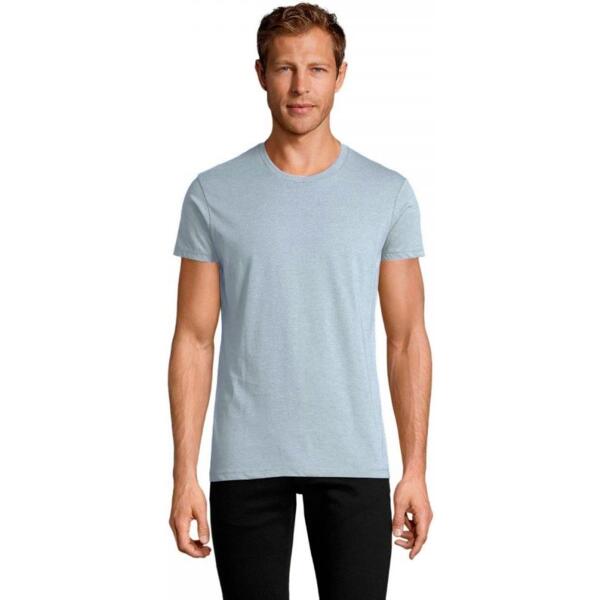 

Футболка мужская Sol’s REGENT FIT 00553258 L небесно-голубой меланж