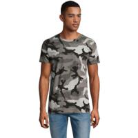 Футболка бавовняна чоловіча Sol’s CAMO MEN 01188521 XXL сірий камуфляж