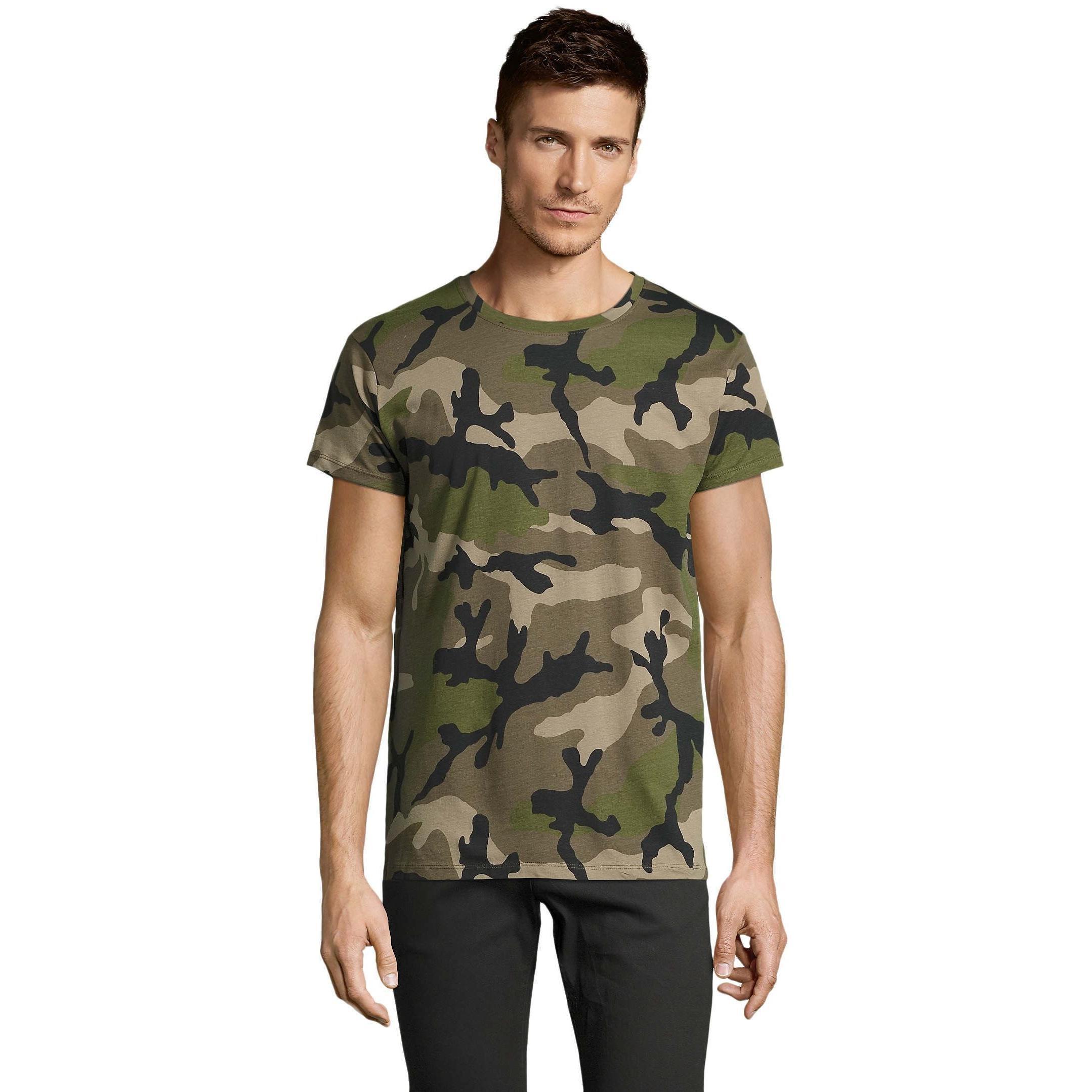 Футболка бавовняна чоловіча Sol’s CAMO MEN 01188986 M камуфляжфото1