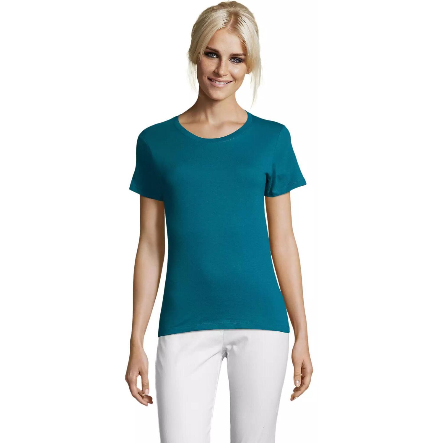 Футболка хлопковая женская Sol’s REGENT WOMEN 01825235 M насыщенный бирюзовый