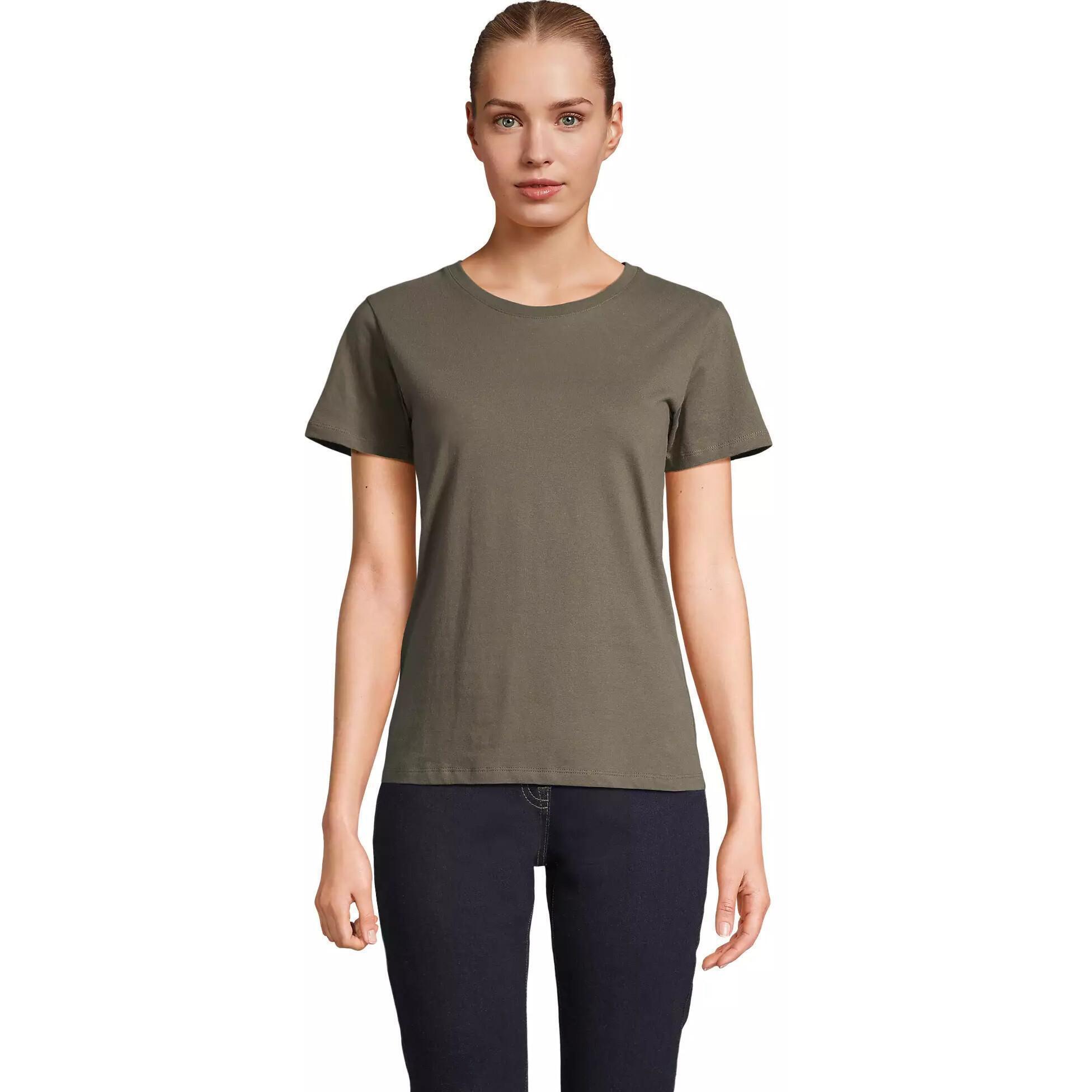 Футболка хлопковая женская Sol’s REGENT WOMEN 01825269 M армейский фото 1