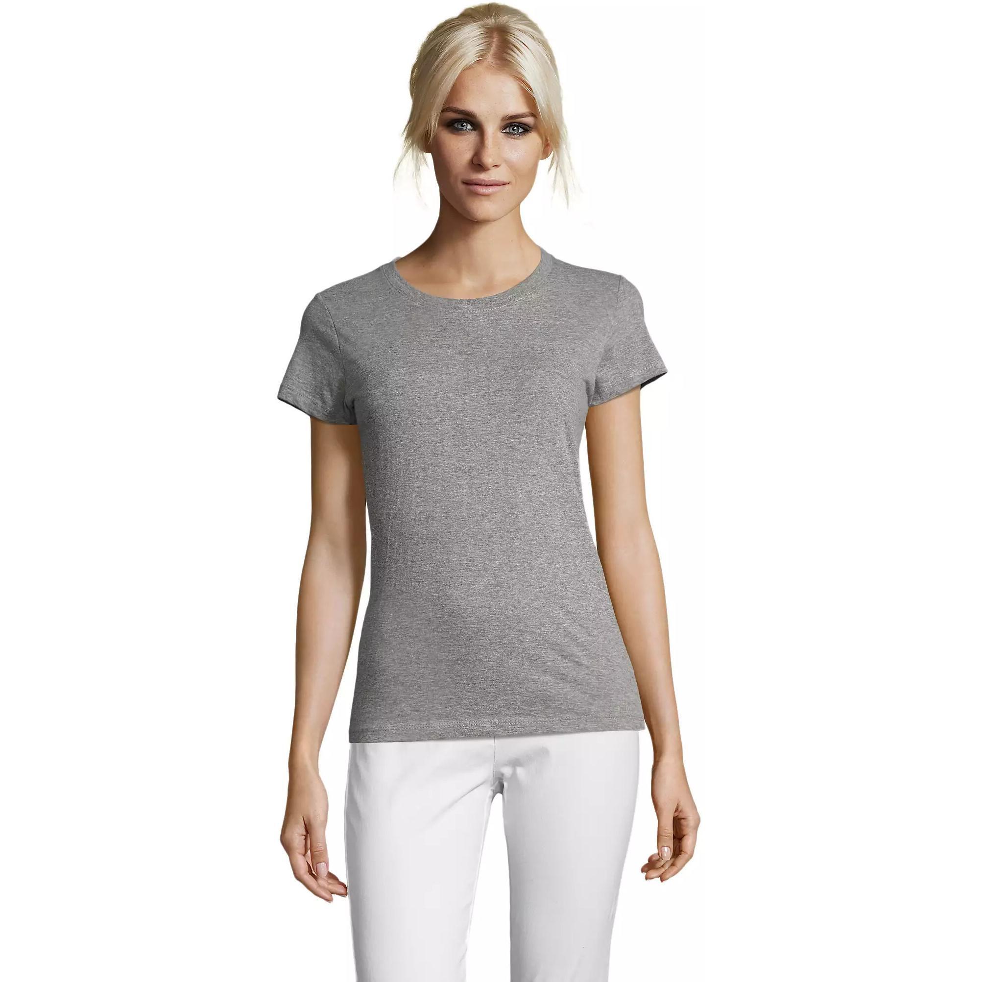 Футболка женская Sol’s REGENT WOMEN 01825350 L серый меланж фото 1