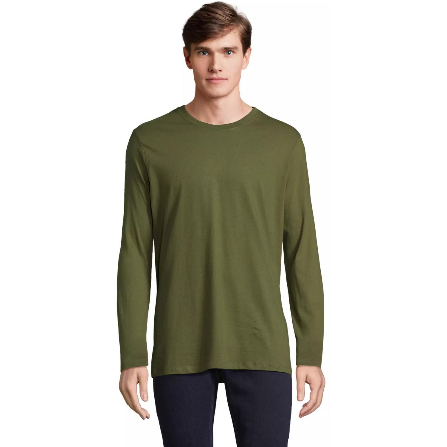 Лонгслив хлопковый мужской Sol’s Imperial lst men 02074289 L темный хаки