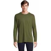 Лонгслив хлопковый мужской Sol’s IMPERIAL LSL MEN 02074289 S темный хаки