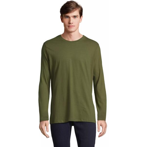 Лонгслив хлопковый мужской Sol’s IMPERIAL LSL MEN 02074289 XXL темный хаки фото