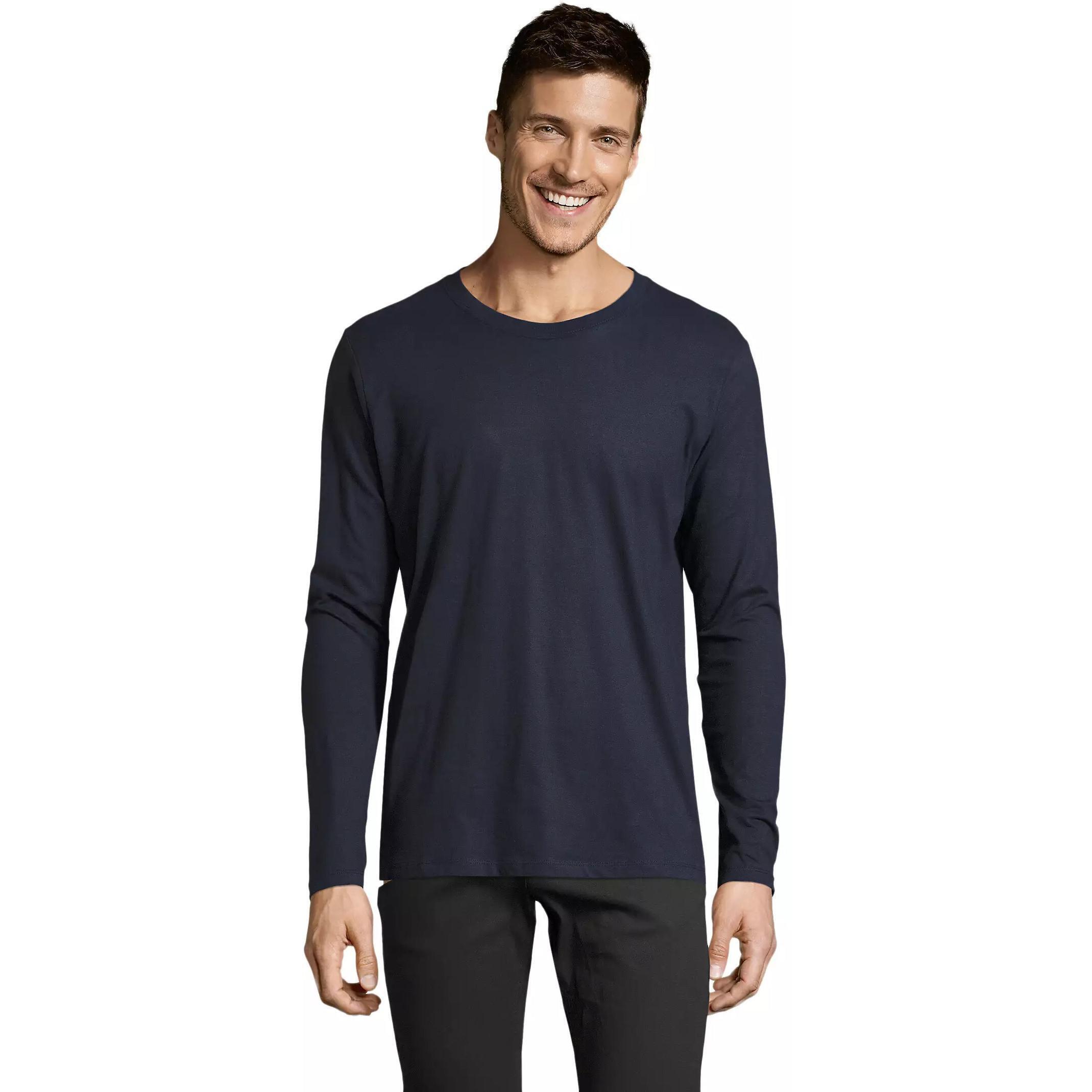 Лонгслив хлопковый мужской Sol’s IMPERIAL LSL MEN 02074319 XL темно-синий фото 1