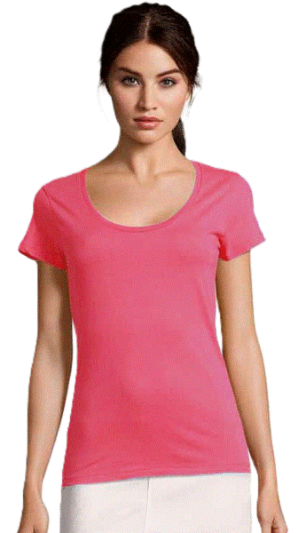 Футболка хлопковая женская Sol’s METROPOLITAN 02079138 L насыщенный розовый фото 
