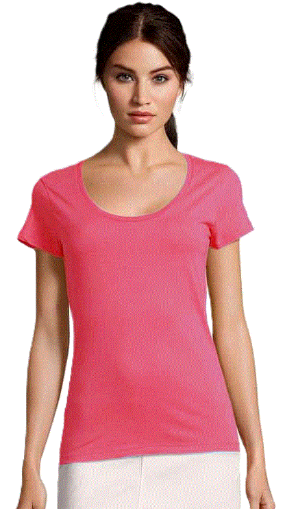 Футболка хлопковая женская Sol’s METROPOLITAN 02079138 S насыщенный розовый