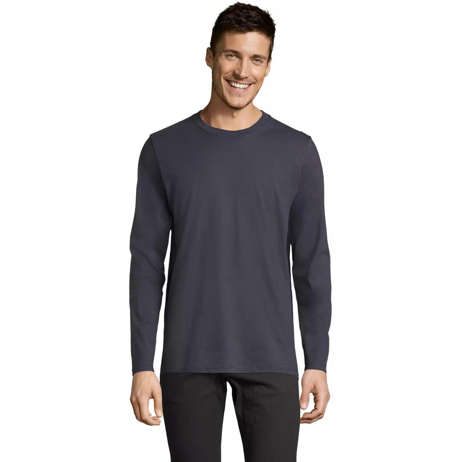 Лонгслив хлопковый мужской Sol’s Imperial lst men 02074381 XL графитовый