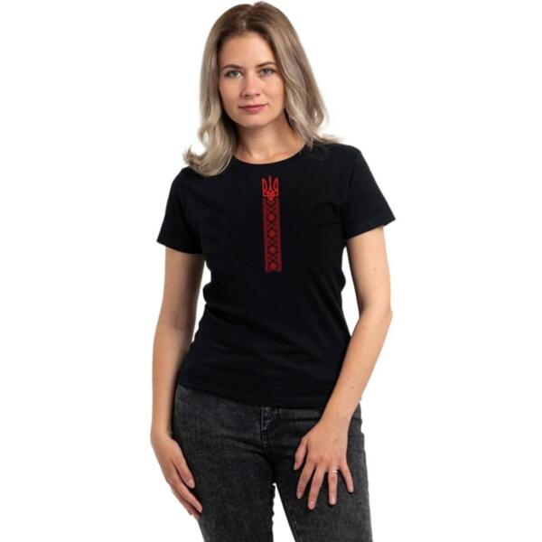 

Футболка с вышивкой хлопковая женская Sol’s REGENT WOMEN 01825309/312 M черный