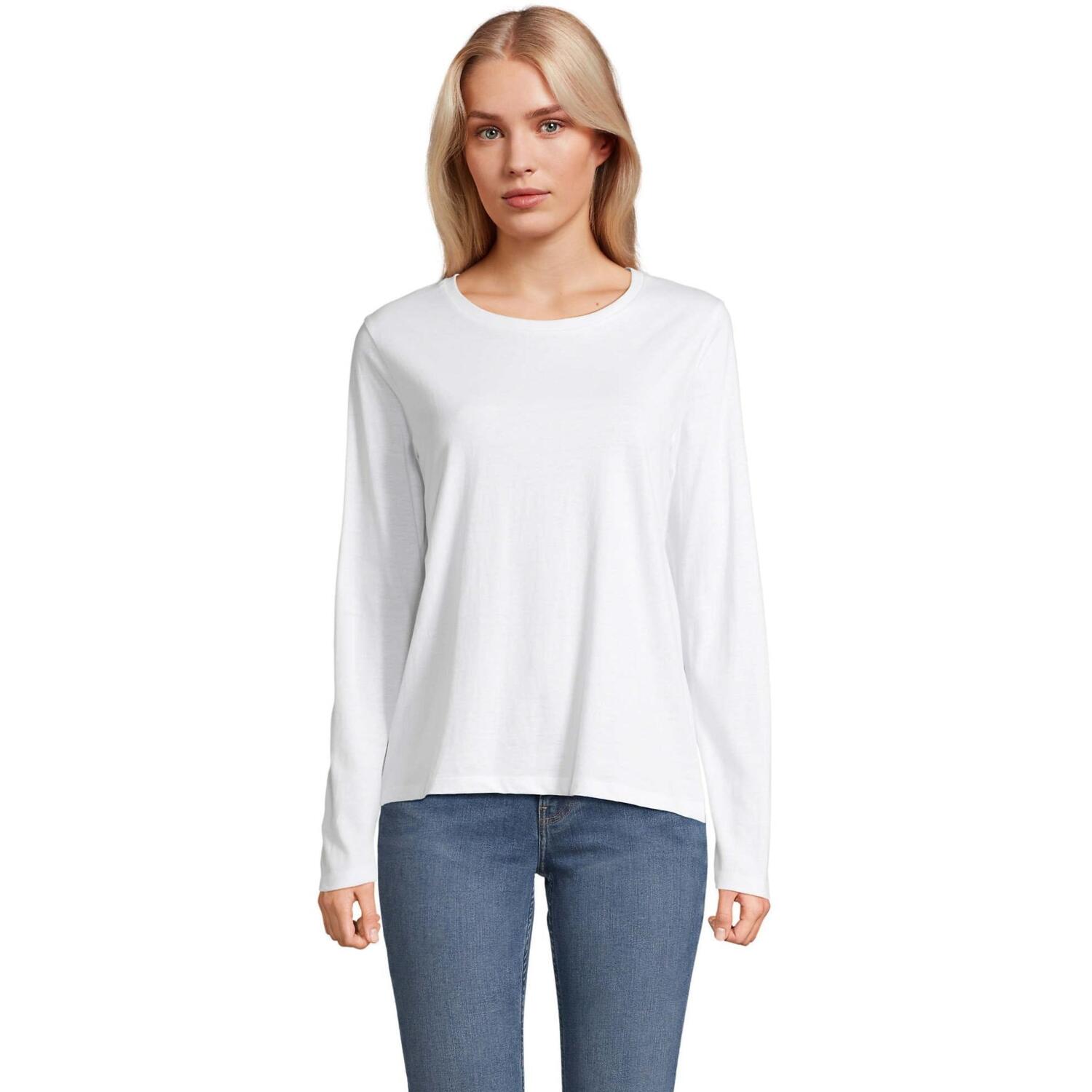 Лонгслив женский хлопковый Sol’s MONARCH WOMEN 04443102 XL белый