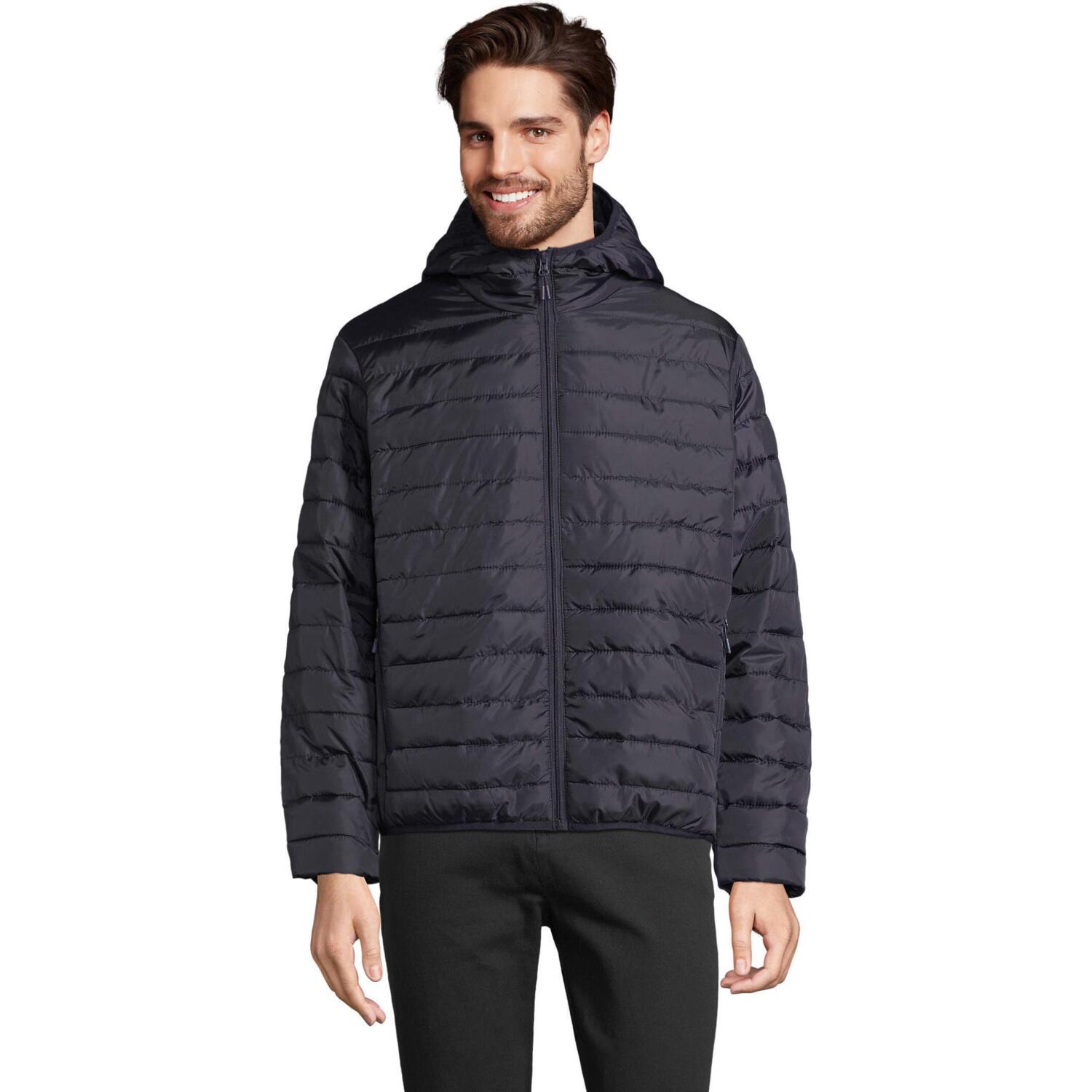 Куртка мужская Sol’s STREAM HOODED MEN 04444 M темно-синий