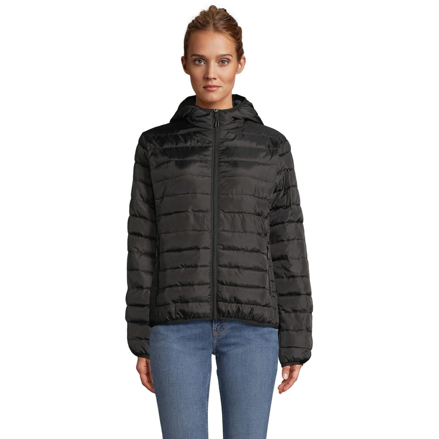 Куртка женская Sol’s STREAM HOODED WOMEN 04445 S черный