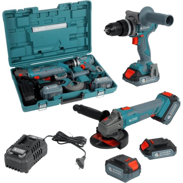 

Набор аккумуляторных инструментов Konner&Sohnen KS IDAGB 20V (KSIDAGB20VSET1)