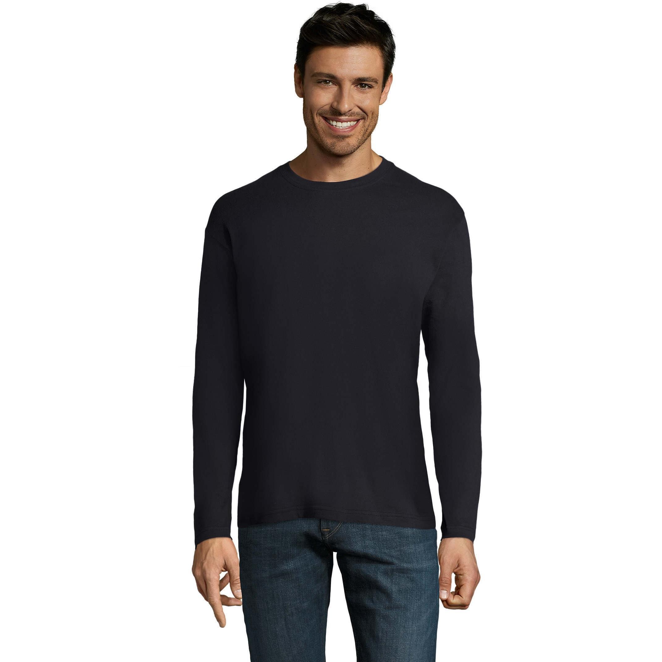 Лонгслів бавовняний чоловічий Sol’s MONARCH 11420318 M темно-синійфото1