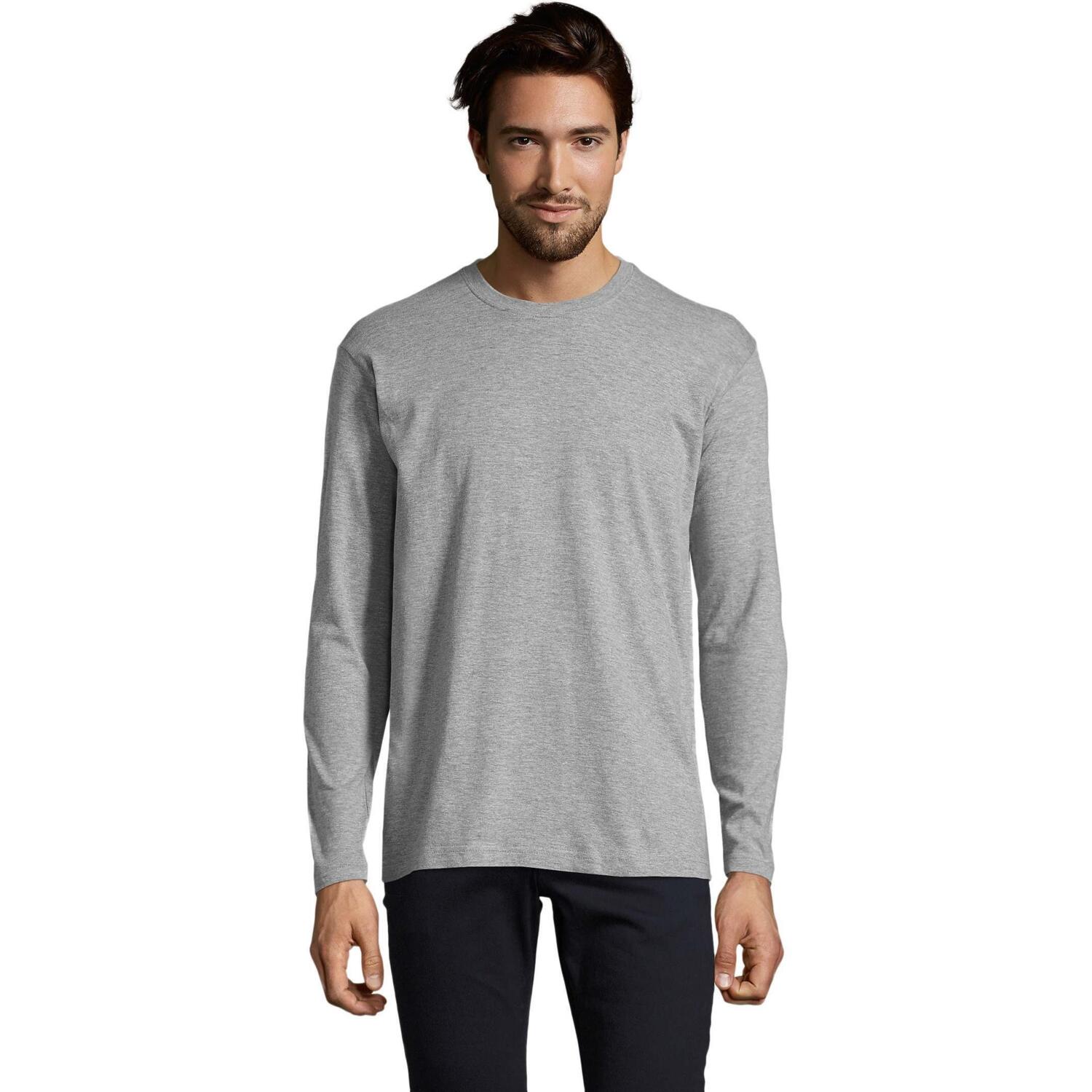 Лонгслів чоловічий Sol’s MONARCH 11420350 M сірий меланж