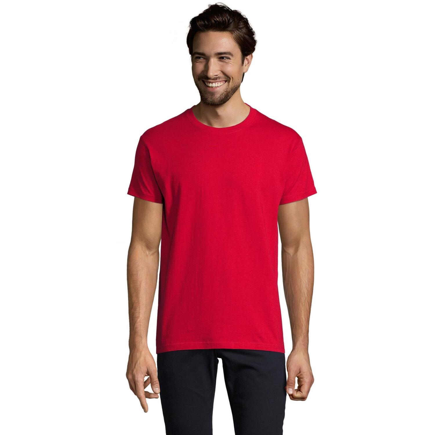 Футболка бавовняна чоловіча Sol’s Imperial 11500145 XL червоний