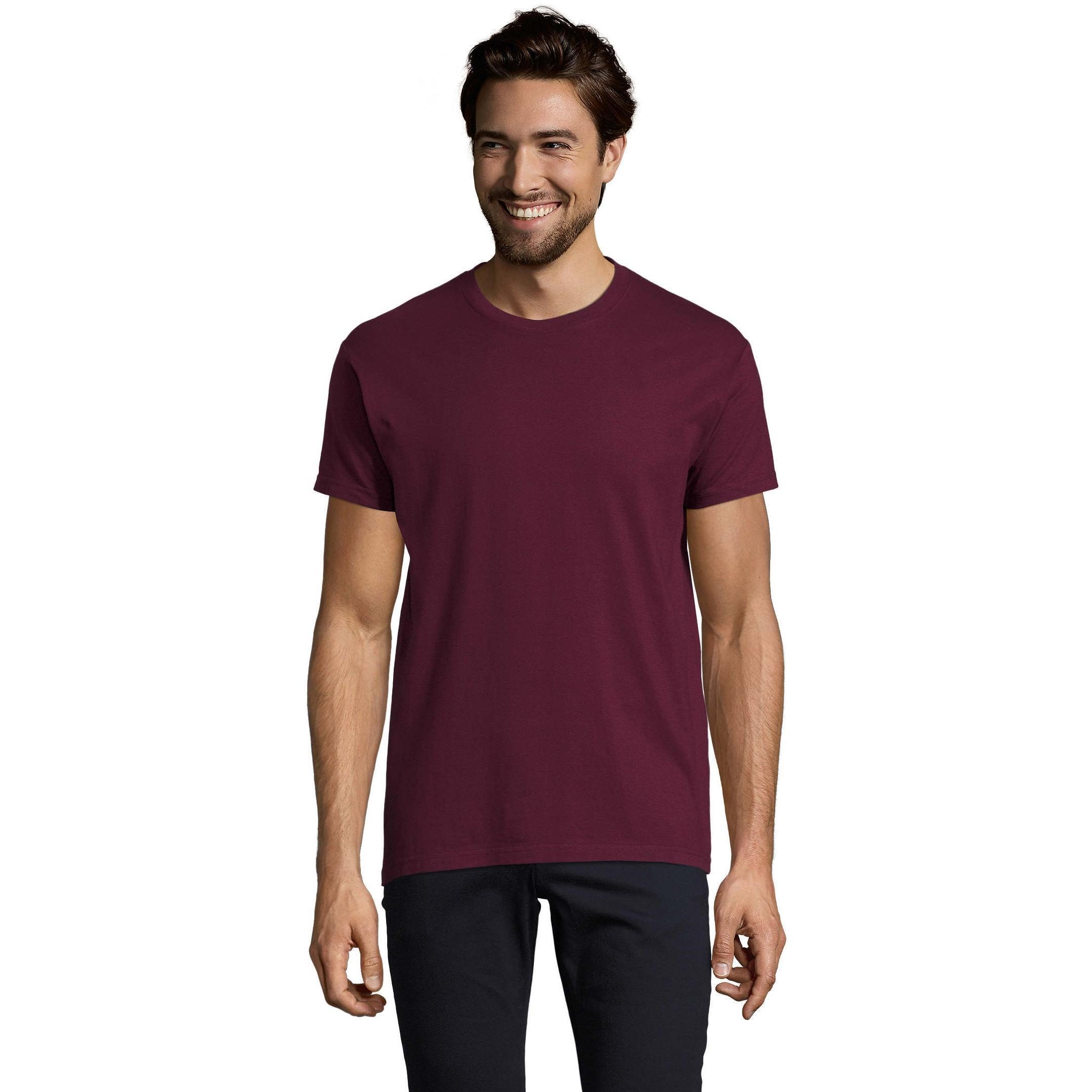 Футболка хлопковая мужская Sol’s Imperial 11500146 M бордовый фото 1