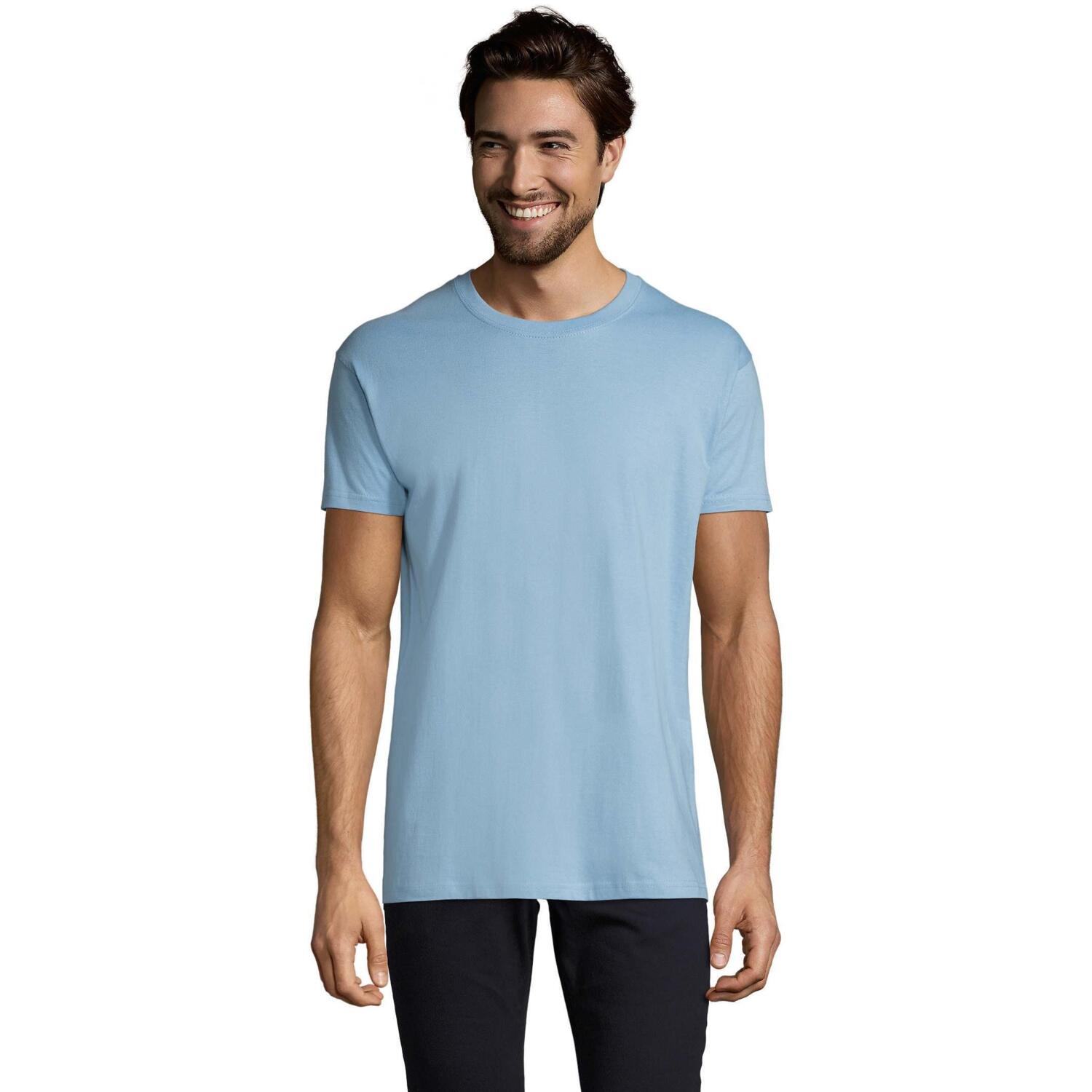 Футболка бавовняна чоловіча Sol’s Imperial 11500220 XL блакитний