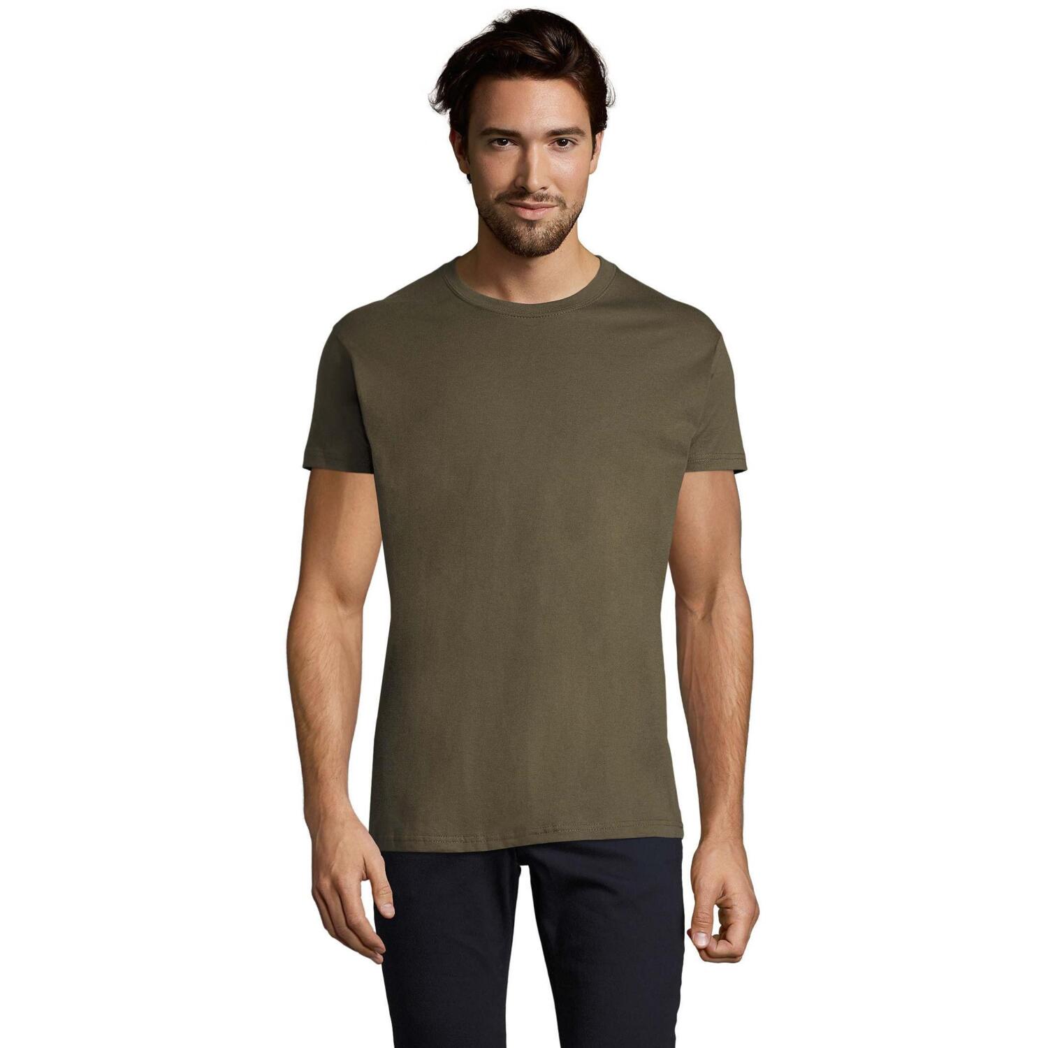 Футболка бавовняна чоловіча Sol’s Imperial 11500269 3XL армійський