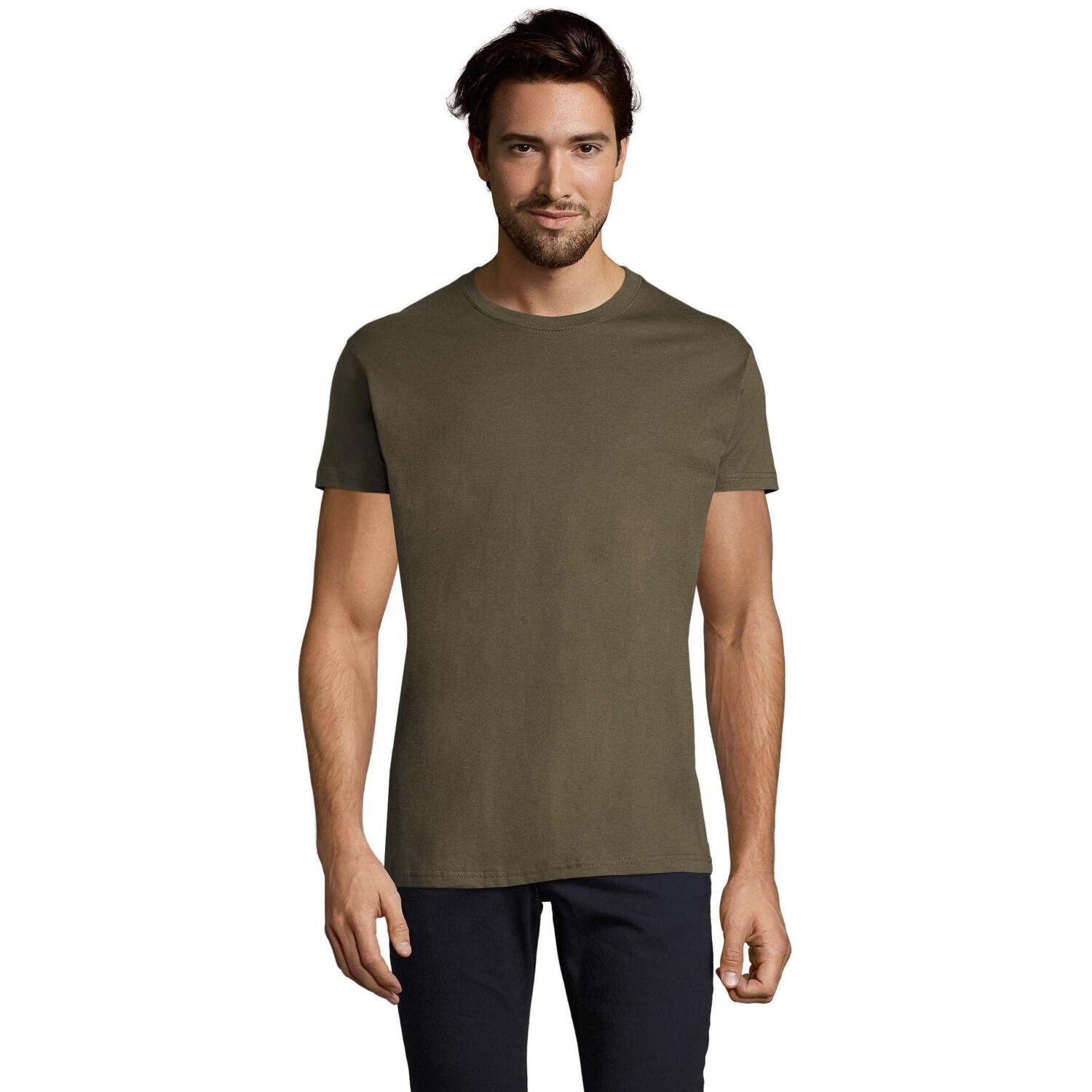 Футболка бавовняна чоловіча Sol’s Imperial 11500269 XXL армійський