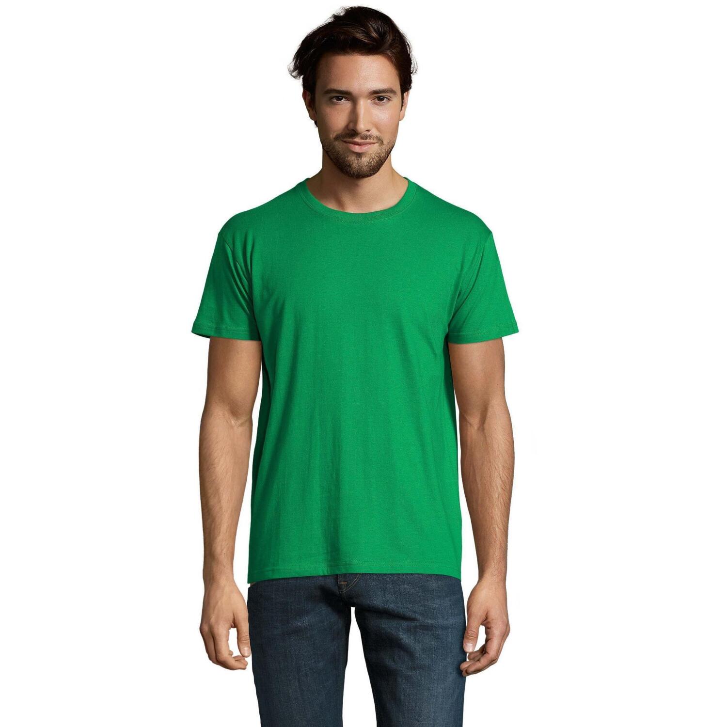 Футболка бавовняна чоловіча Sol’s Imperial 11500272 L яскраво-зелений