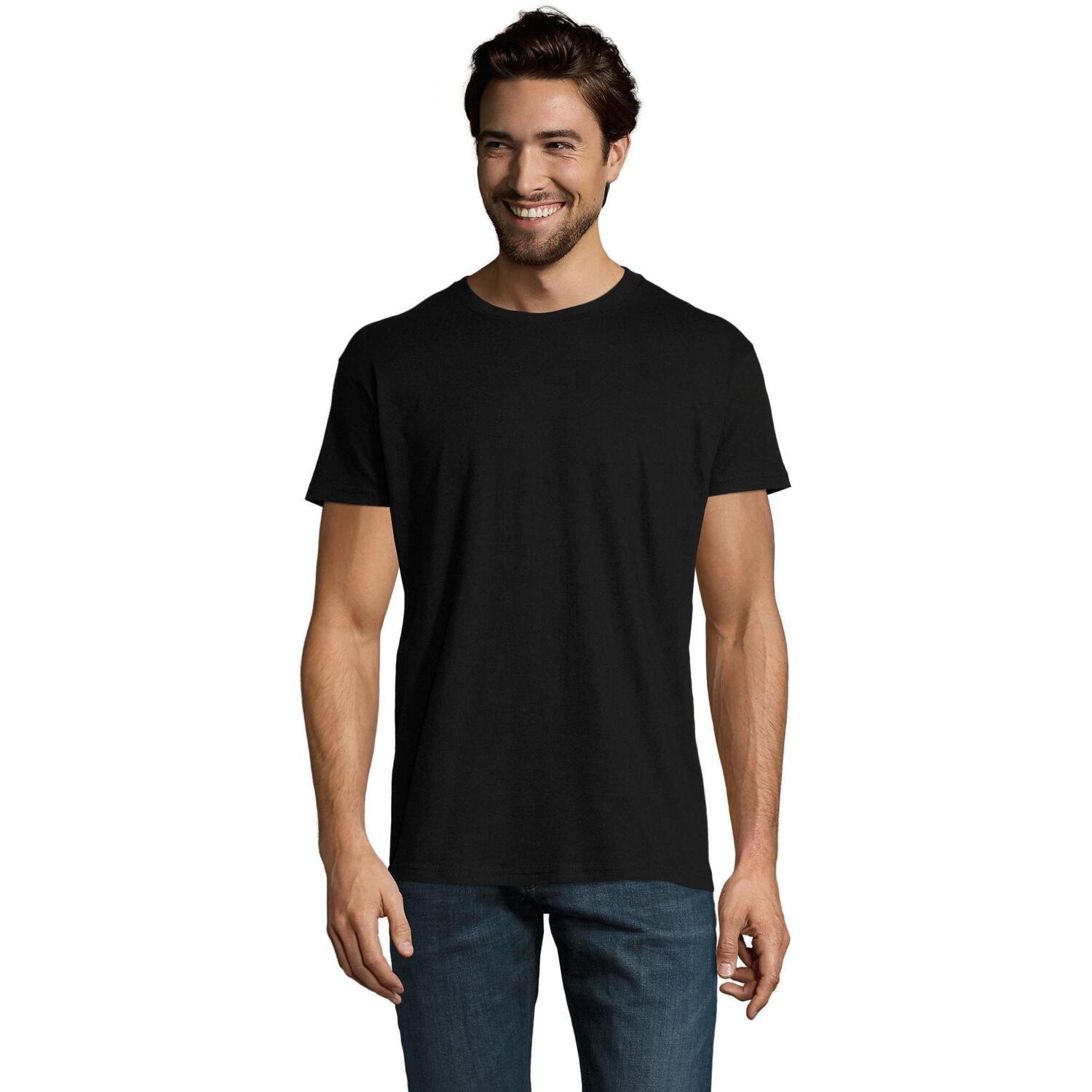 Футболка бавовняна чоловіча Sol’s Imperial 11500309 XL насичений чорний