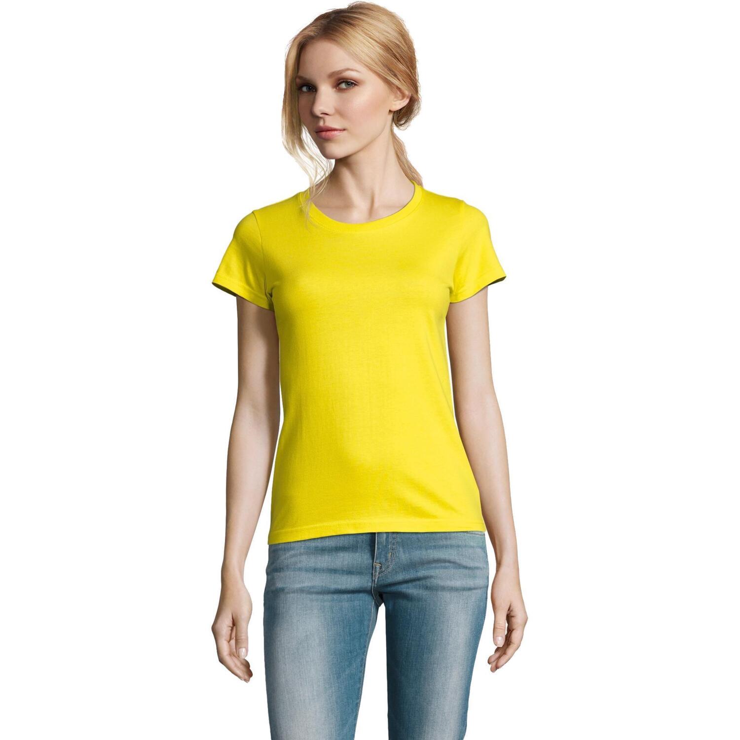 Футболка женская хлопковая Sol’s Imperial women 11502301 S желтый