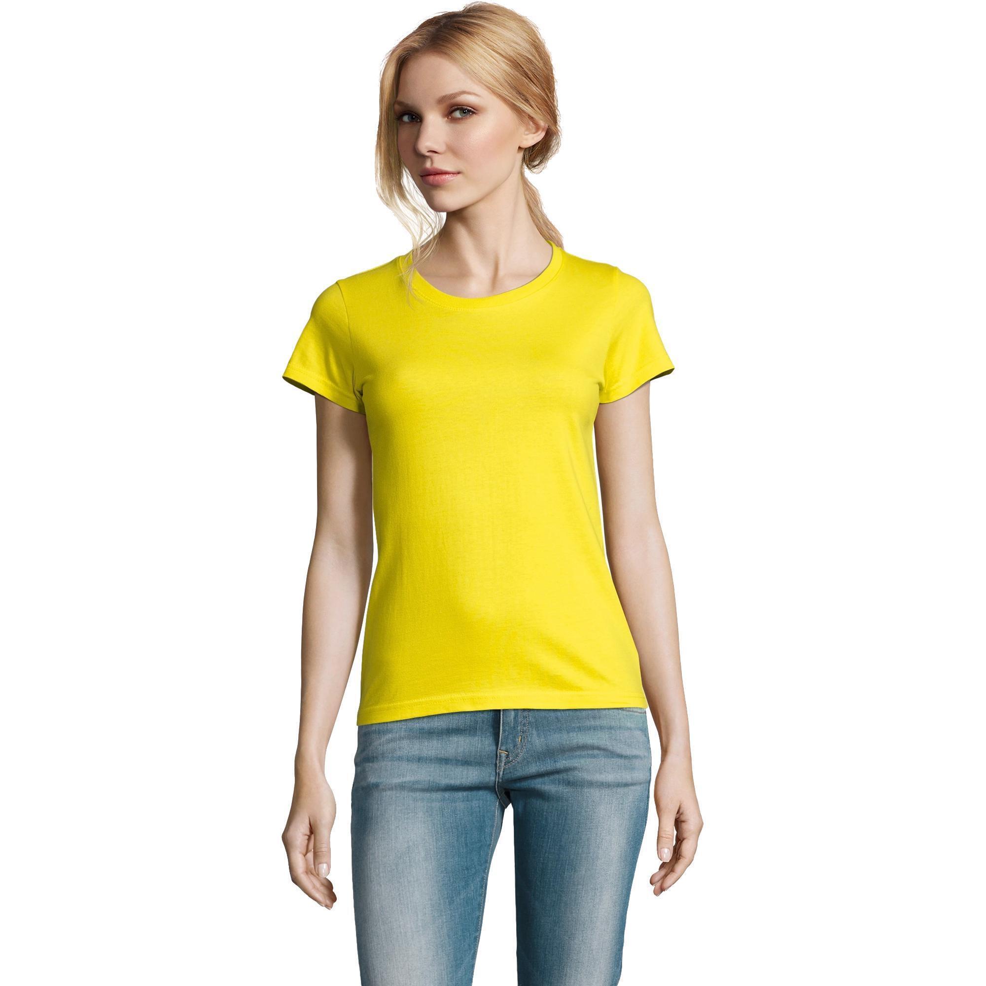 Футболка женская хлопковая Sol’s Imperial women 11502301 S желтый фото 1