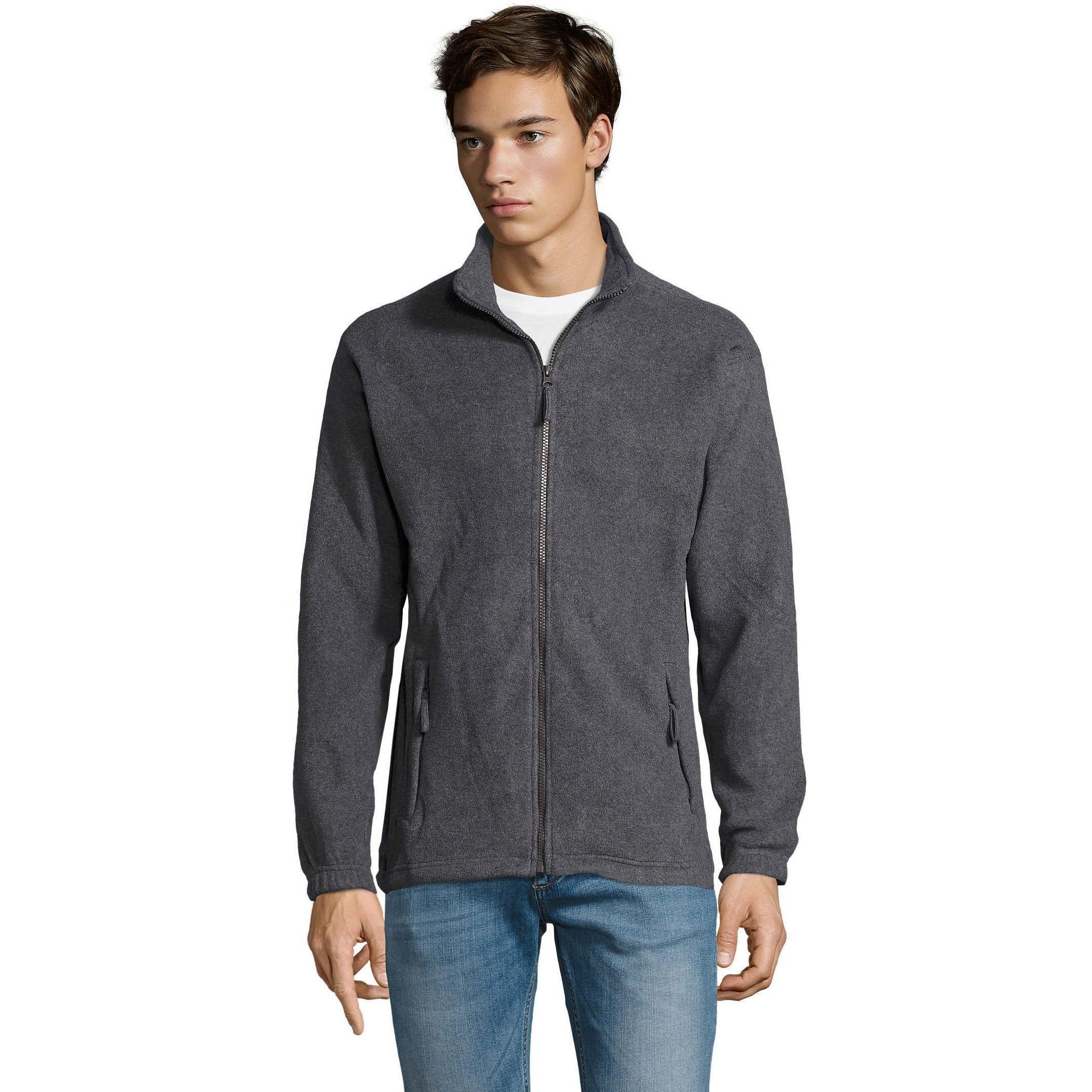 Флісова кофта чоловіча Sol’s NORTH 55000350 XXL сірий меланжфото1