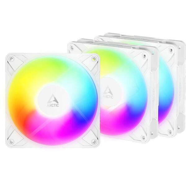 Набор из трех вентиляторов для корпуса ARCTIC P12 Pro Reverse A-RGB White 3 Pack (ACFAN00334A)