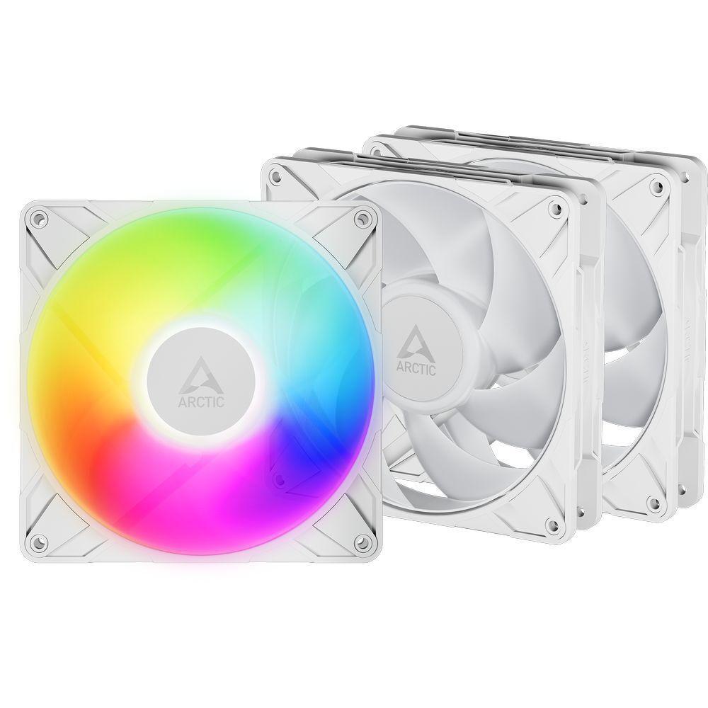 Набор из трех вентиляторов для корпуса ARCTIC P14 Pro A-RGB White 3 Pack (ACFAN00321A) фото 1