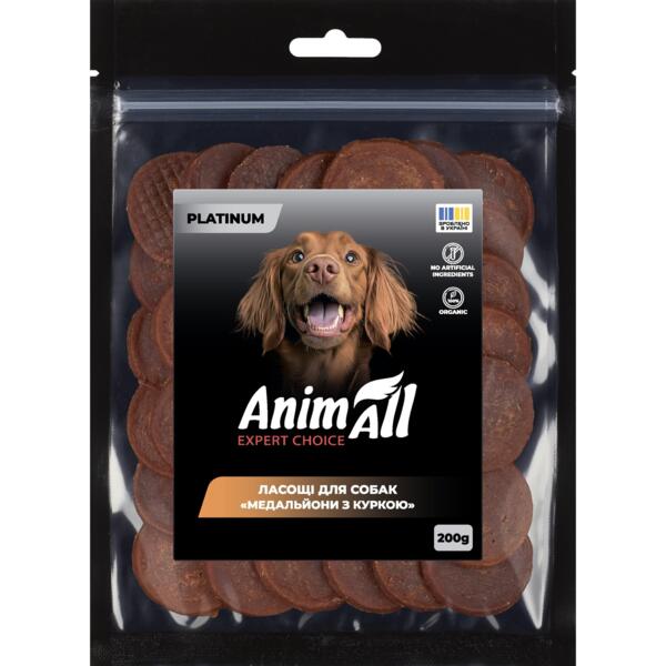 

Лакомство для собак AnimAll Platinum Медальоны с курицей 200 г