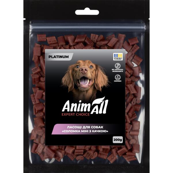 

Лакомство для собак AnimAll Platinum Соломка мини с уткой 200 г