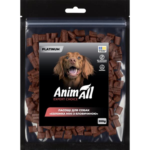 

Лакомство для собак AnimAll Platinum Соломка мини с говядиной 200 г