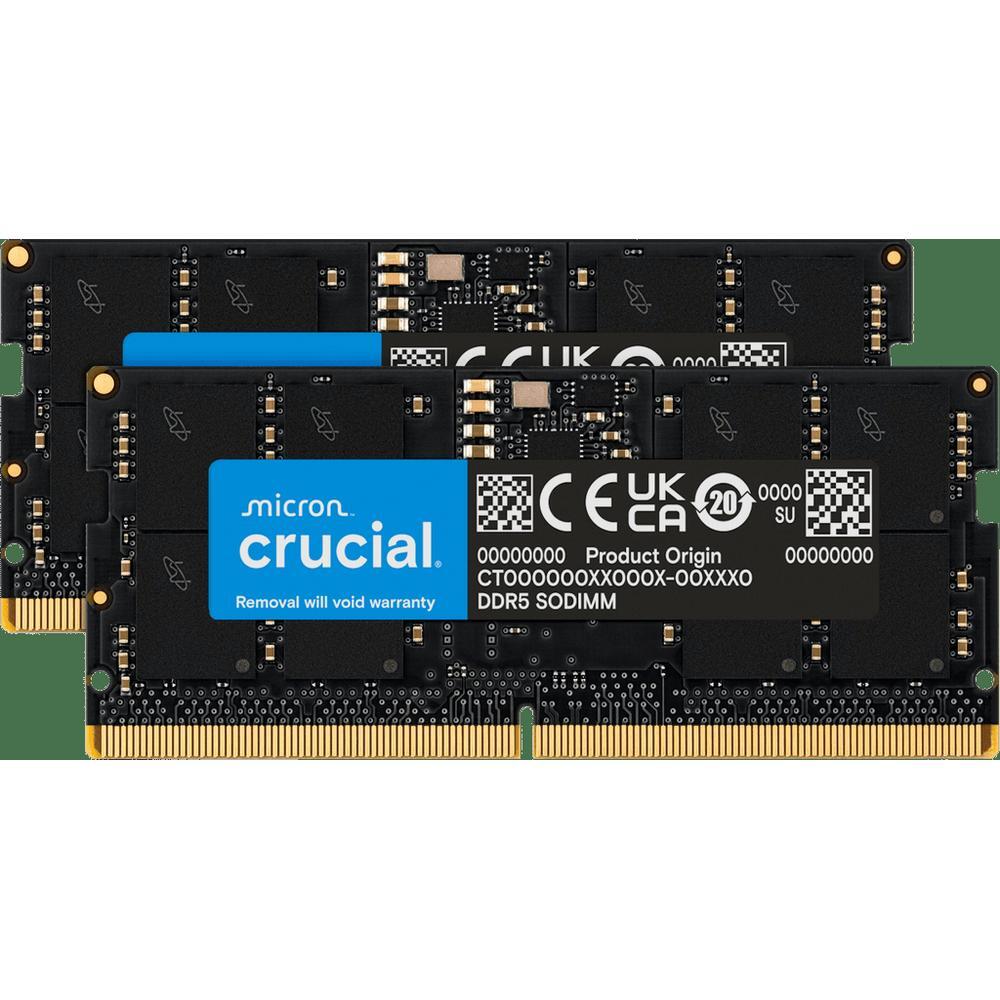 Пам'ять для ноутбука Crucial DDR5 SO-DIMM 2x32Gb (CT2K32G56C46S5)фото1