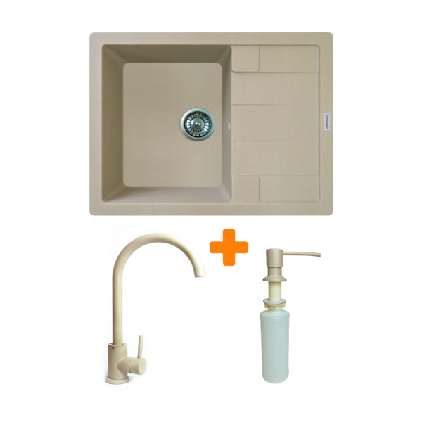 Набор кухонный Adamant Anila, искуственный камень, 645х495х200мм (182496900302)