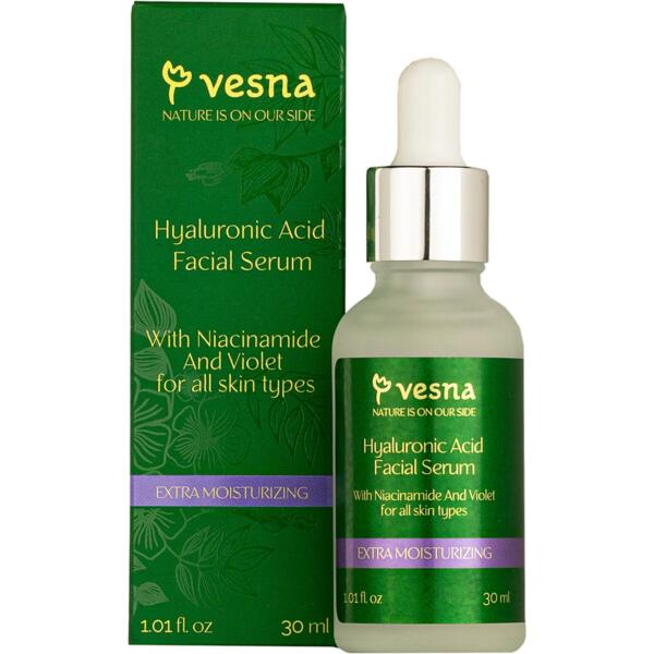 Сыворотка для лица Vesna Hyaluronic Acid Facial Serum с гиалуроновой кислотой и фиалкой 30 мл
