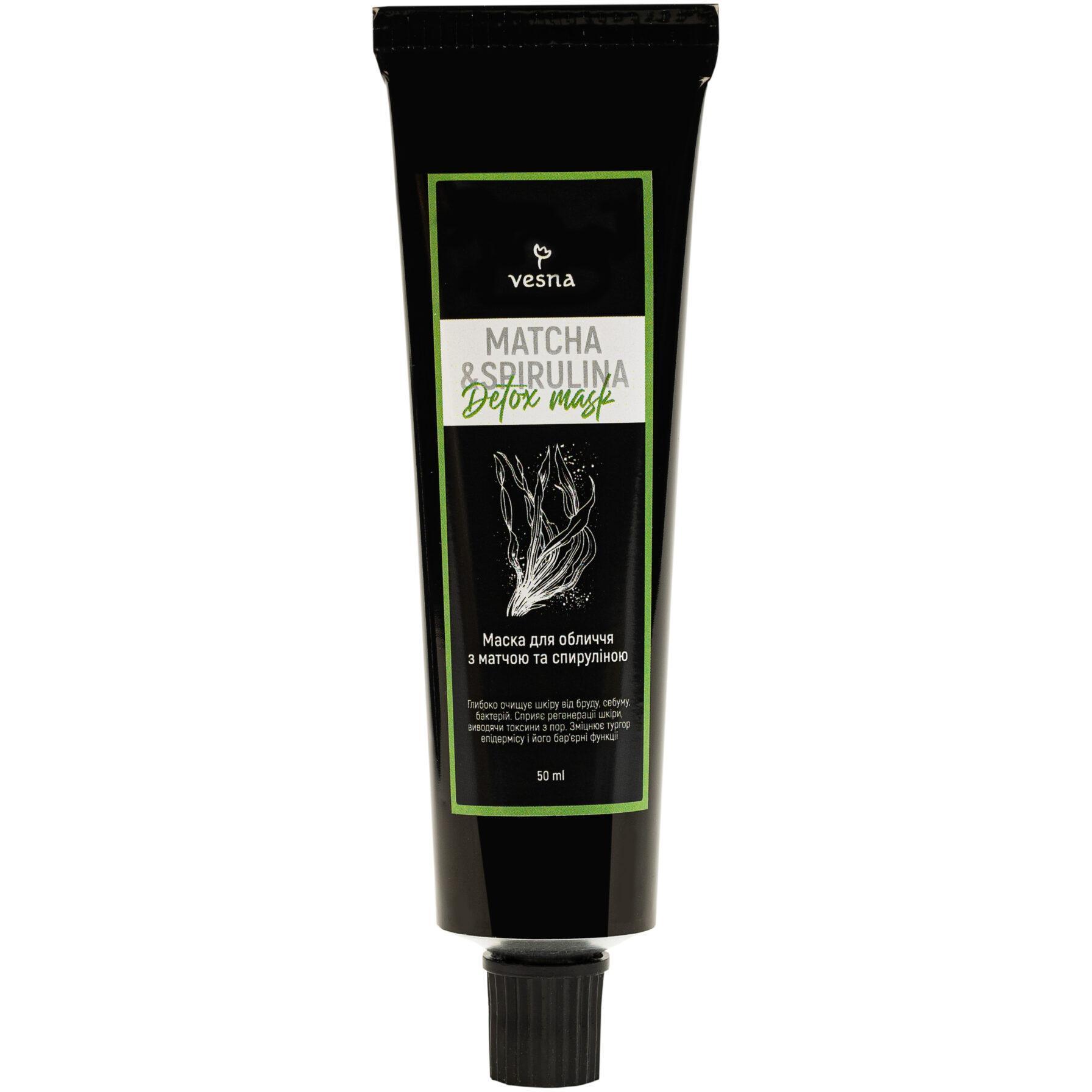 Маска для обличчя Vesna Детокс з матчою і спіруліною 50 млфото1