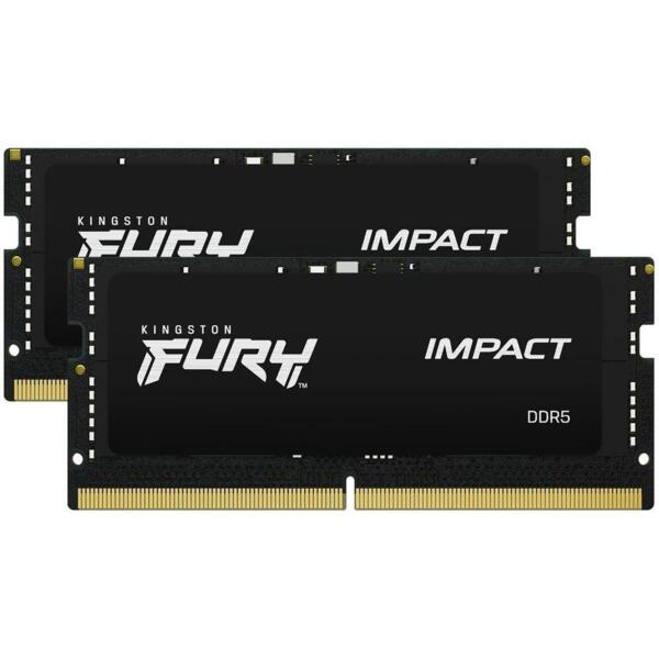 Память ноутбука Kingston DDR5 64GB KIT (32GBx2) 6000 FURY Impact XMP (KF560S38IBK2-32)