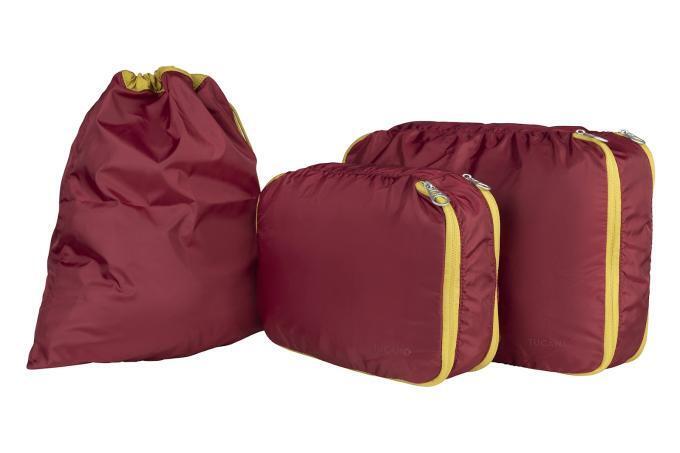 Набір чохлів для пакування речей, Tucano Piego Travel 2+1, нейлон, бордо (BPI-SET-BX)фото1