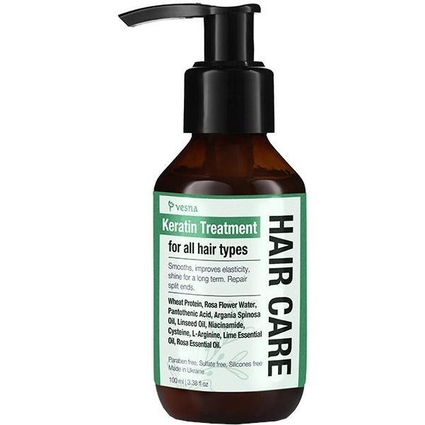 Кератиновое наполнение волос Vesna Hair Care Keratin treatment с аргановым маслом 100 мл фото 1