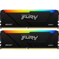 Пам'ять ПК Kingston DDR4 16GB KIT (8GBx2) 3200 FURY Beast RGB (KF432C16BB2AK2/16WP)