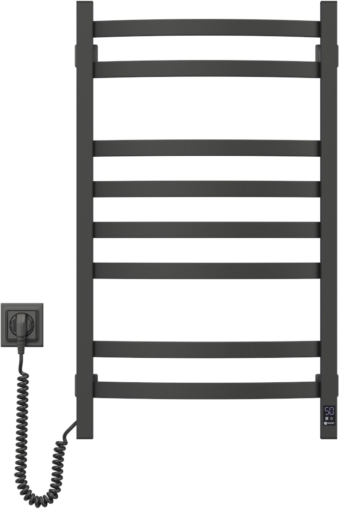 Полотенцесушитель Navin электрический Avalon, 800х480х104мм, черный (12-203153-4880) фото 1