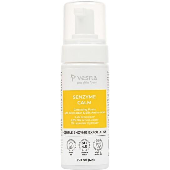 

Очищающая пенка для лица Vesna Pro Skin Foam Senzyme Calm с ферментом бромелаином и аминокислотами шелка 150 мл